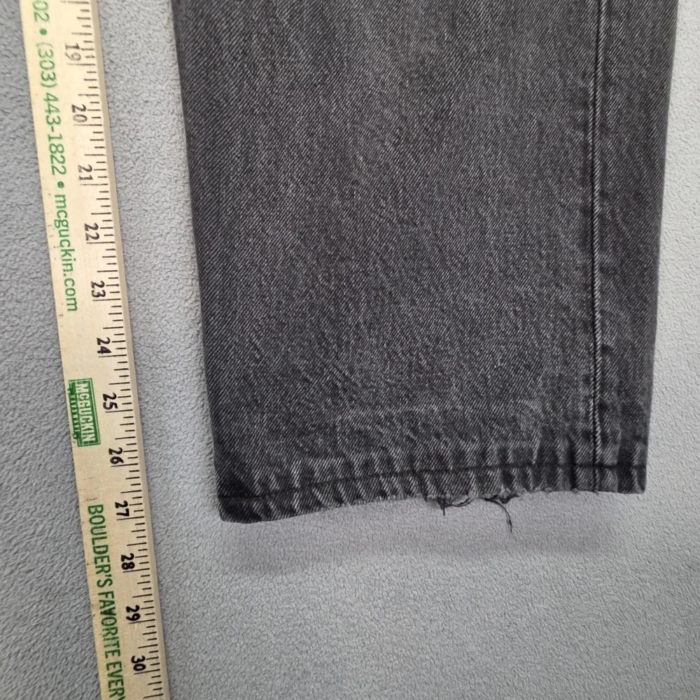 Vintage Levis 501 Jeans Mens Charcoal Straight Button Fly USA 90s Fits 38x27 - Picture 4 of 16